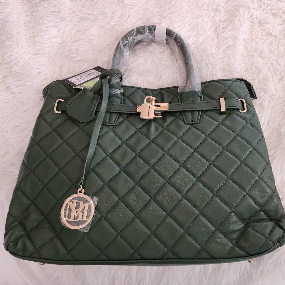 Forest green Badgley Mischka purse